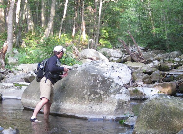 Fishing Behind a Big Rock Fishing Behind a Big Rock